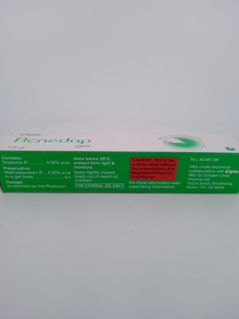 ACNEDAP GEL - 1 TUBE OF 15GM - Image 3