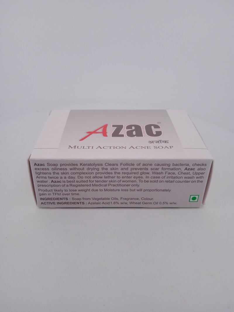 AZAC MULTI ACTION ACNE SOAP - 1 BAR 75gm - Image 4