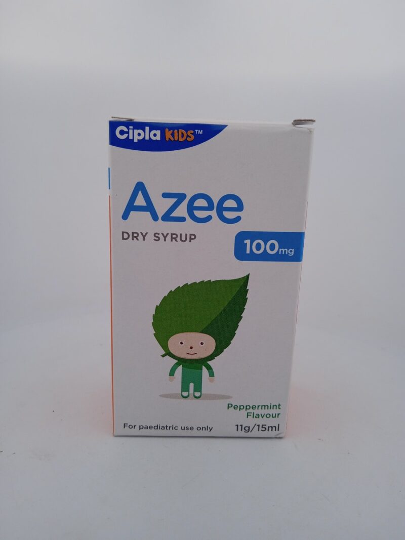 AZEE DRY SYRUP PEPPERMINT FLAVOUR 100 MG - 1 BOTTLE OF 11g/15ML