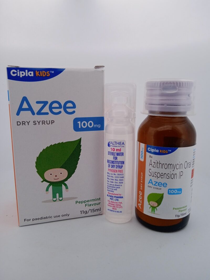 AZEE DRY SYRUP PEPPERMINT FLAVOUR 100 MG - 1 BOTTLE OF 11g/15ML - Image 2