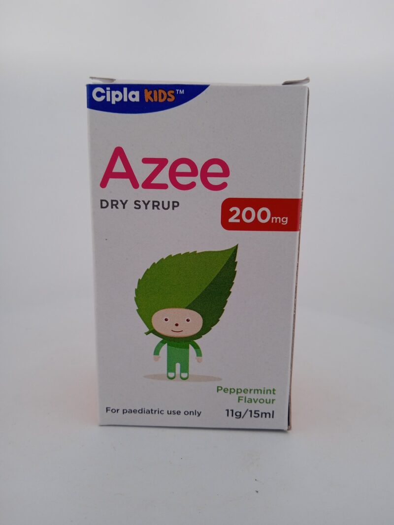 AZEE DRY SYRUP PEPPERMINT FLAVOUR 200 MG - 1 BOTTLE OF 11g/15ML