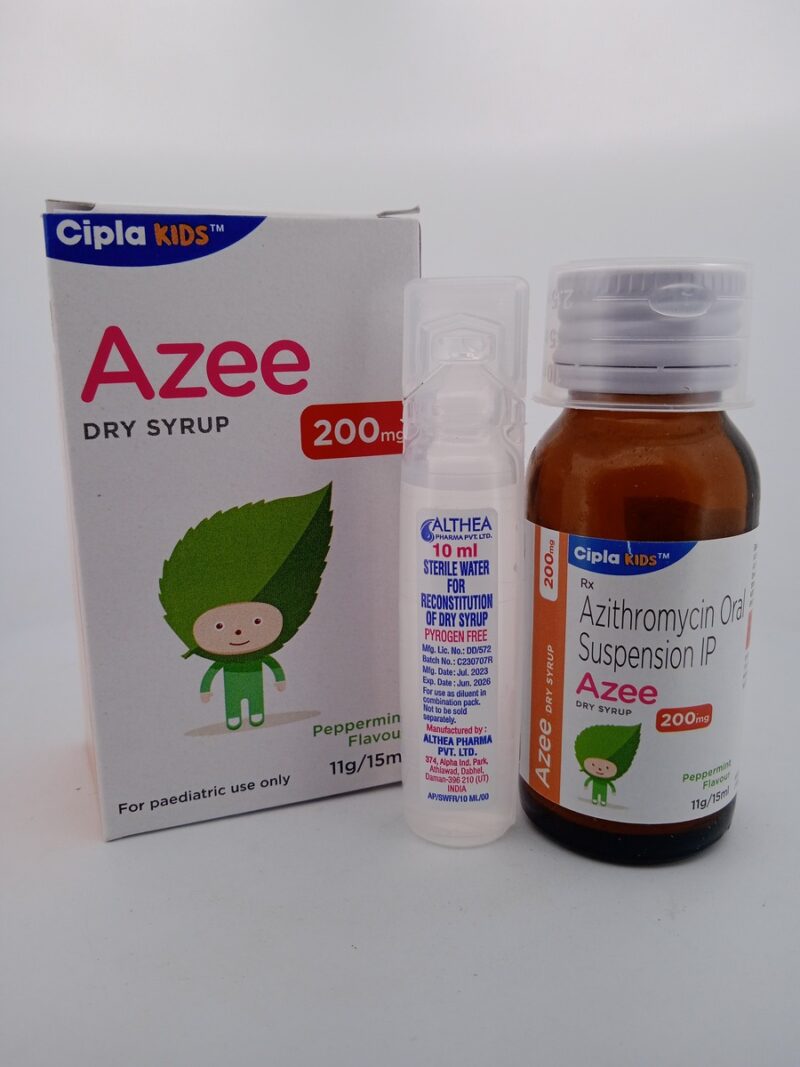 AZEE DRY SYRUP PEPPERMINT FLAVOUR 200 MG - 1 BOTTLE OF 11g/15ML - Image 2