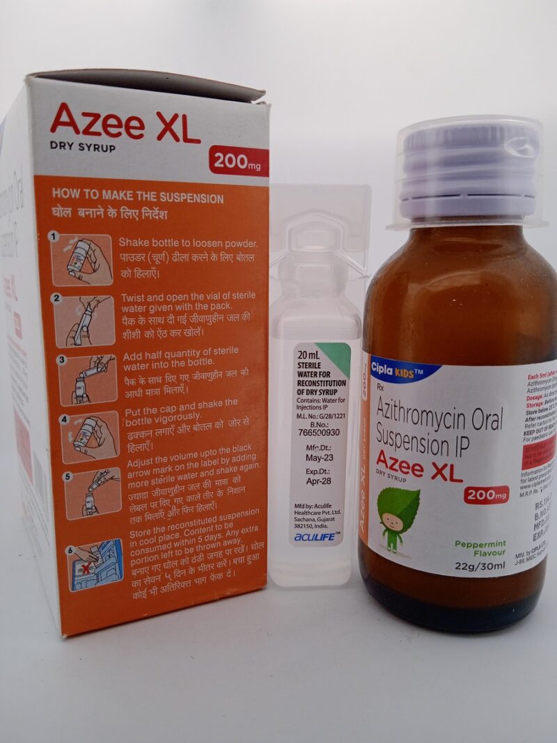 AZEE XL DRY SYRUP 200 MG - 1 BOTTLE OF 22g/30ML - Image 3