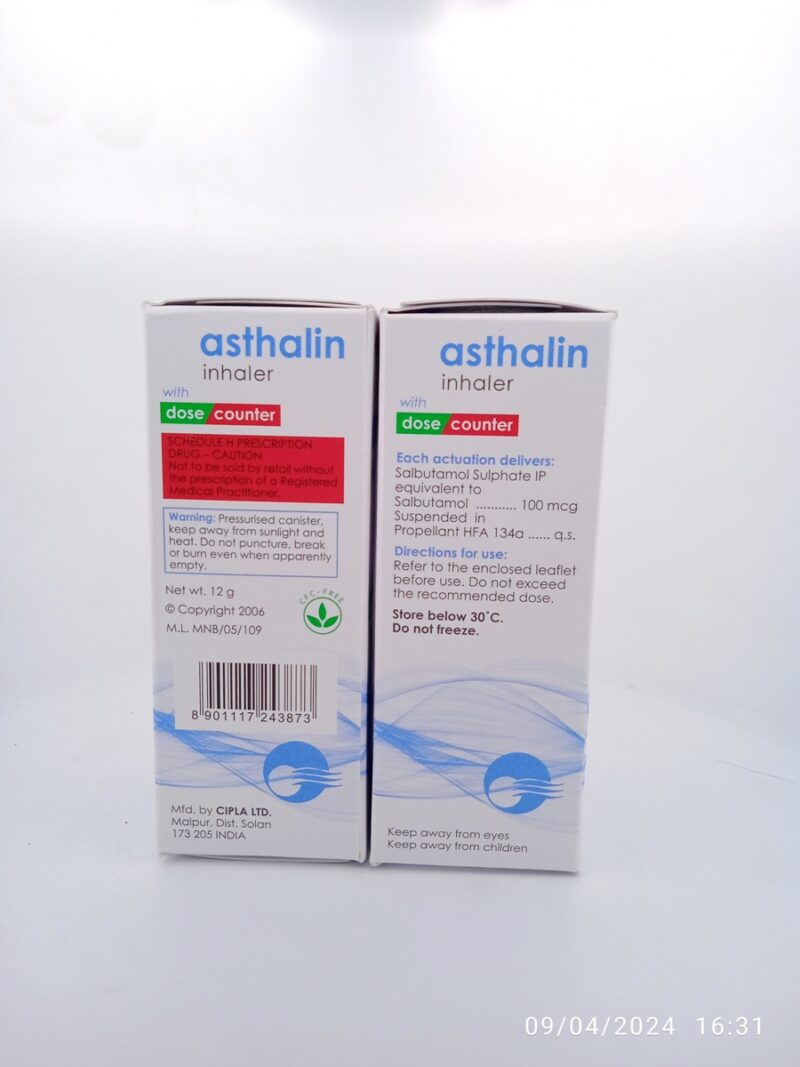 ASTHALIN 100MCG INHALER - 200 METERED DOSE - Image 2