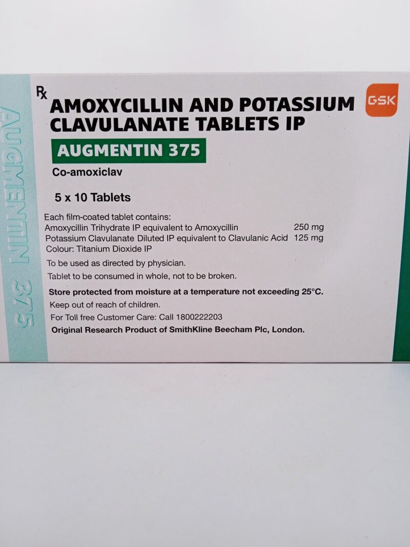 AUGMENTIN 375 MG - 10 TABLETS