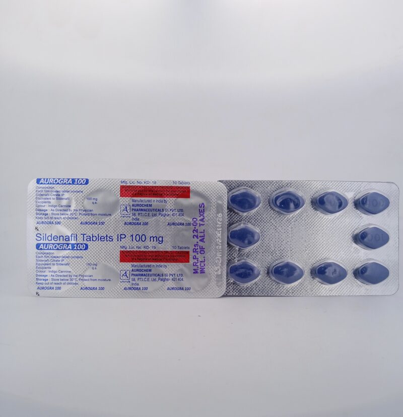 AUROGRA 100 MG - 10 TABLETS - Image 2