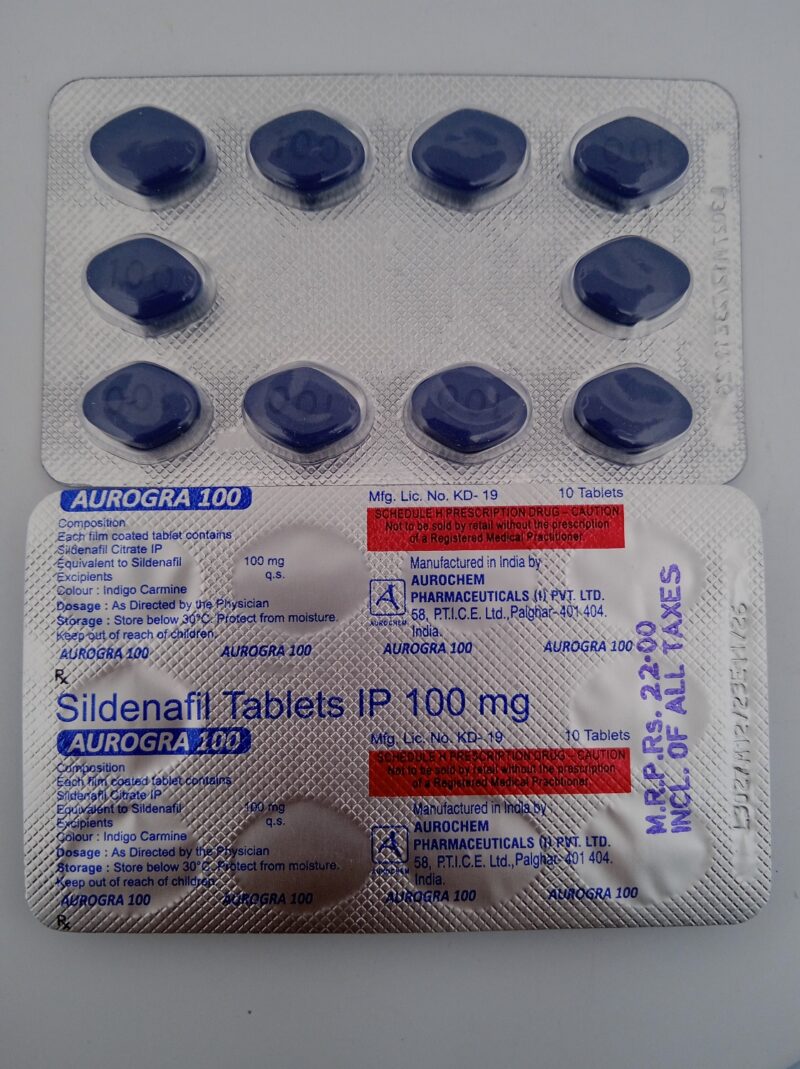 AUROGRA 100 MG - 10 TABLETS