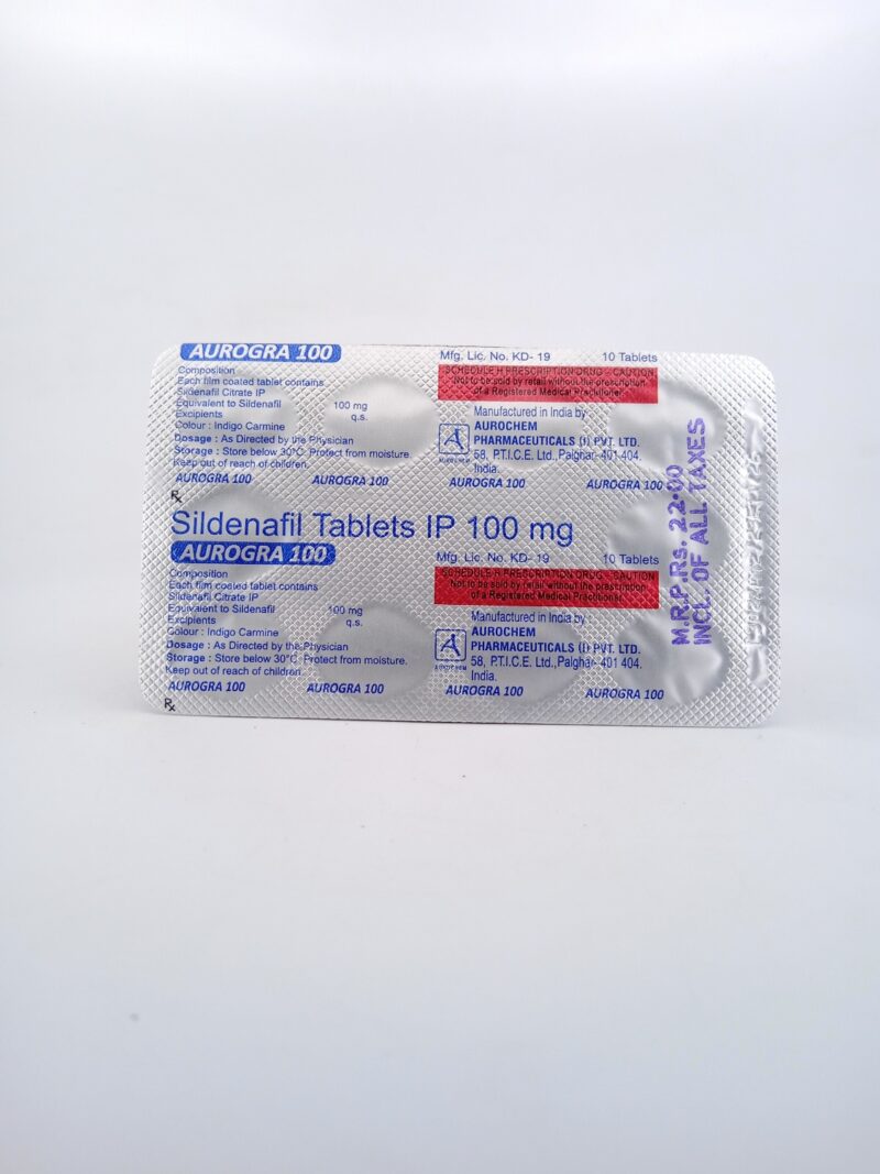 AUROGRA 100 MG - 10 TABLETS - Image 3