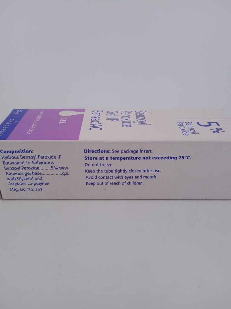 BENZAC AC 5% GEL - 1 TUBE OF 30gm - Image 3