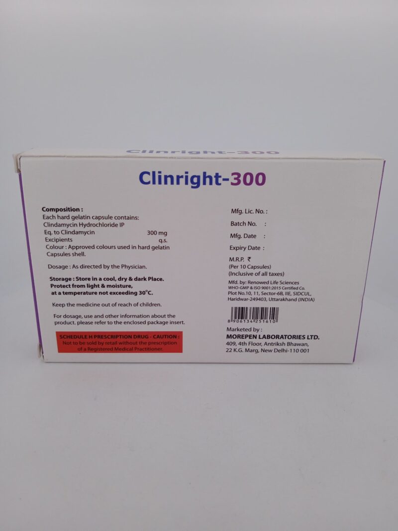 CLINRIGHT 300 MG - 10 CAPSULES - Image 4