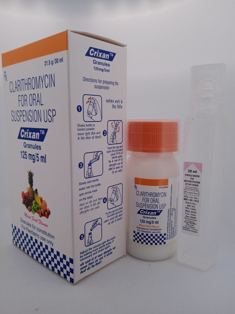 CRIXAN GRANULES 125MG/5ML - 1 BOTTLE OF 21.5g/30ML - Image 3