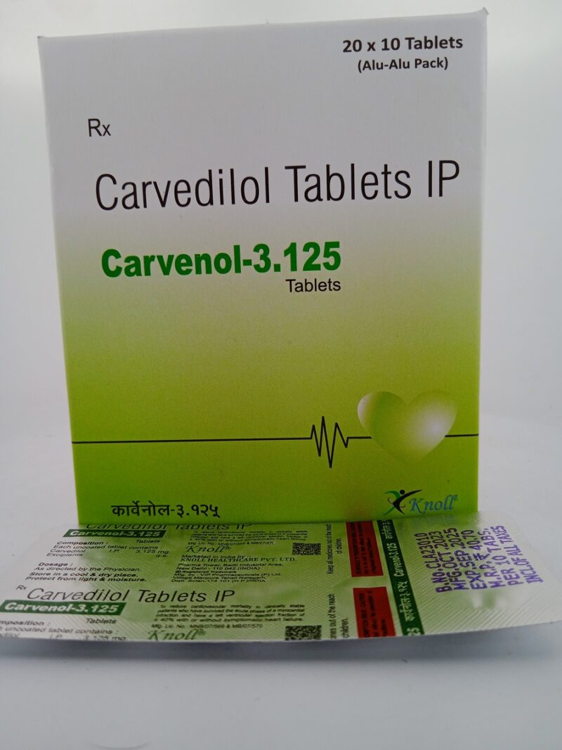 CARVENOL 3.125MG - 10 TABLET - Image 3