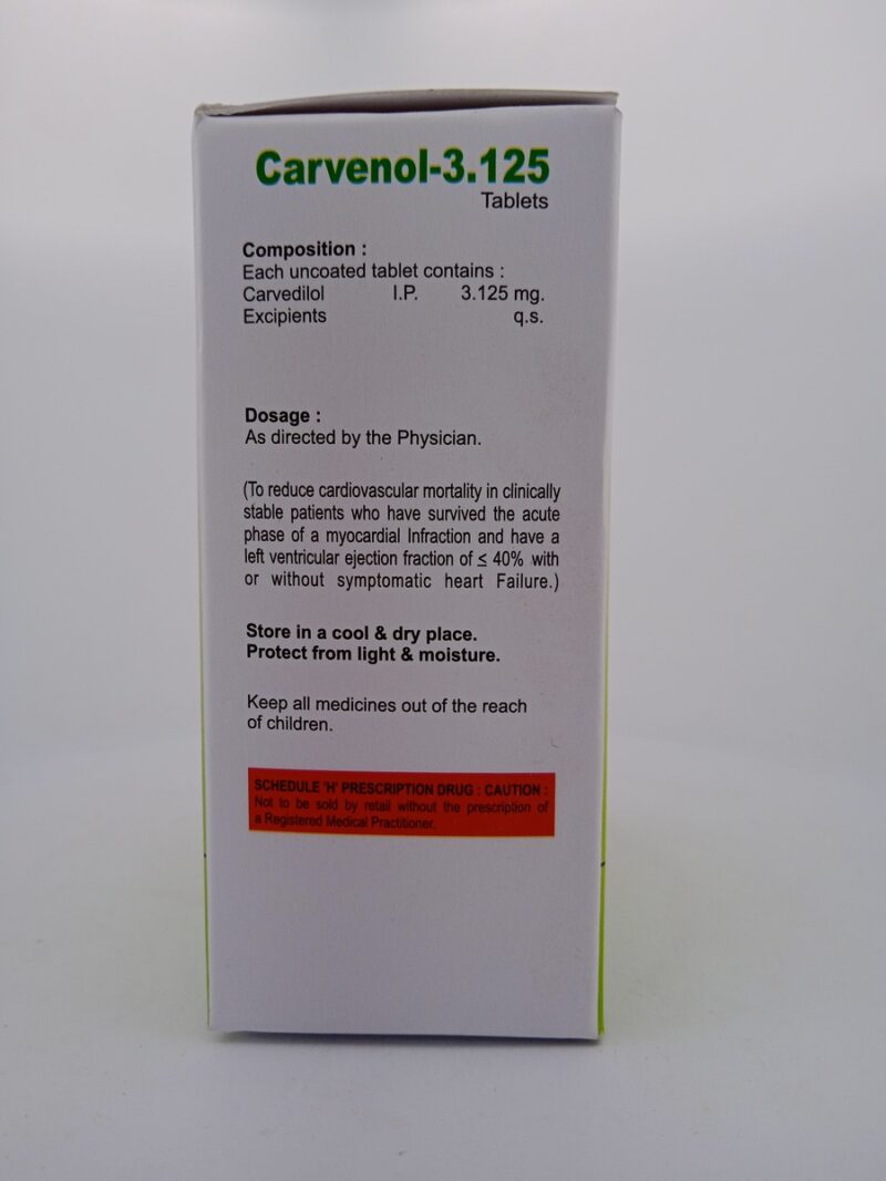 CARVENOL 3.125MG - 10 TABLET - Image 4