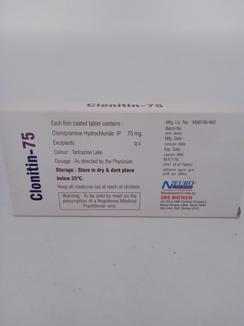 CLONITIN 75 MG - 10 TABLETS - Image 4