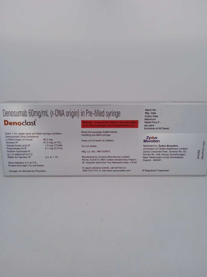 DENOCLAST 60 MG - 1 PRE-FILLED SYRINGE OF 1ML - Image 4