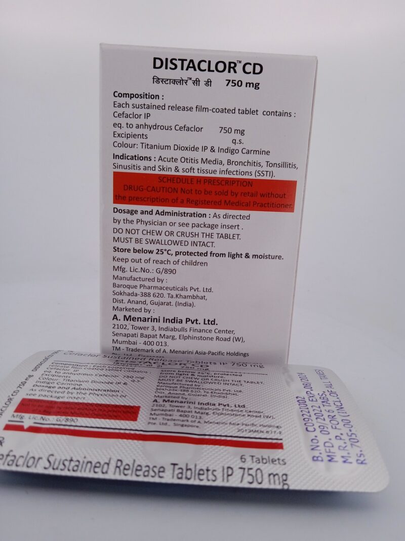 DISTACLOR CD 750 MG - 6 TABLETS - Image 4