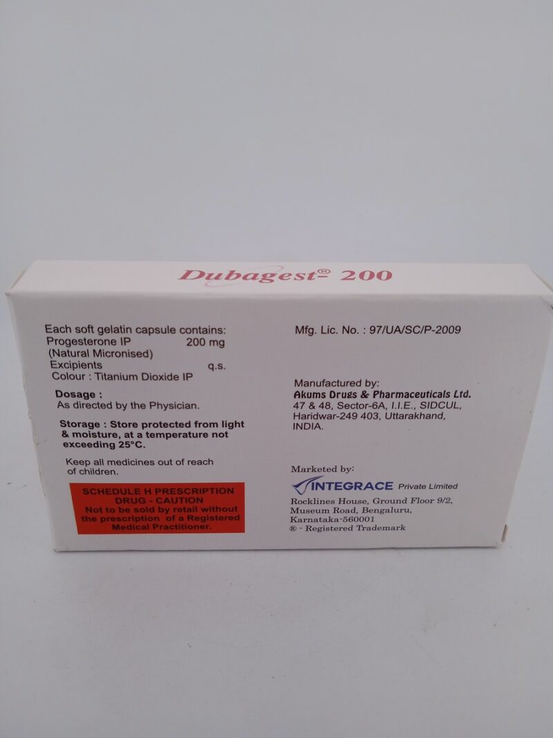 DUBAGEST 200 MG - 10 CAPSULES - Image 4