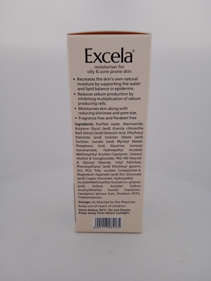 EXCELA (MOISTURISER FOR OILY AND ACNE PRONE SKIN) - 1 BOTTLE OF 50g - Image 2