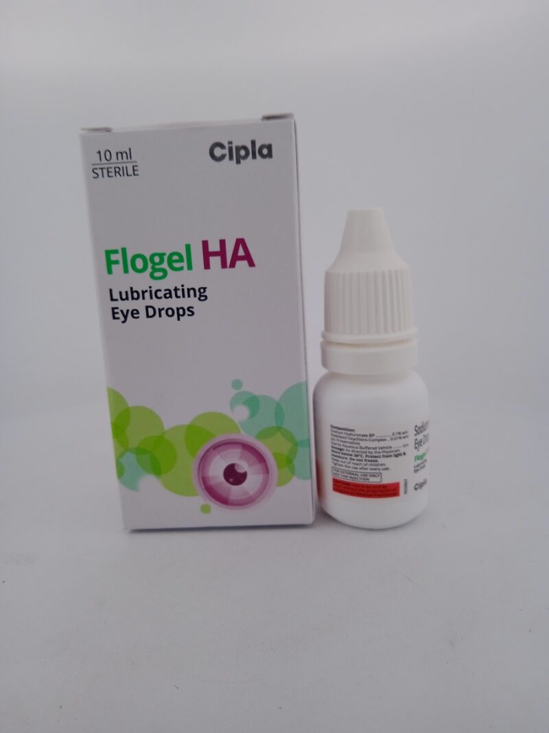 FLOGEL HA LUBRICATING EYE DROPS - 1 BOTTLE OF 10ML - Image 3