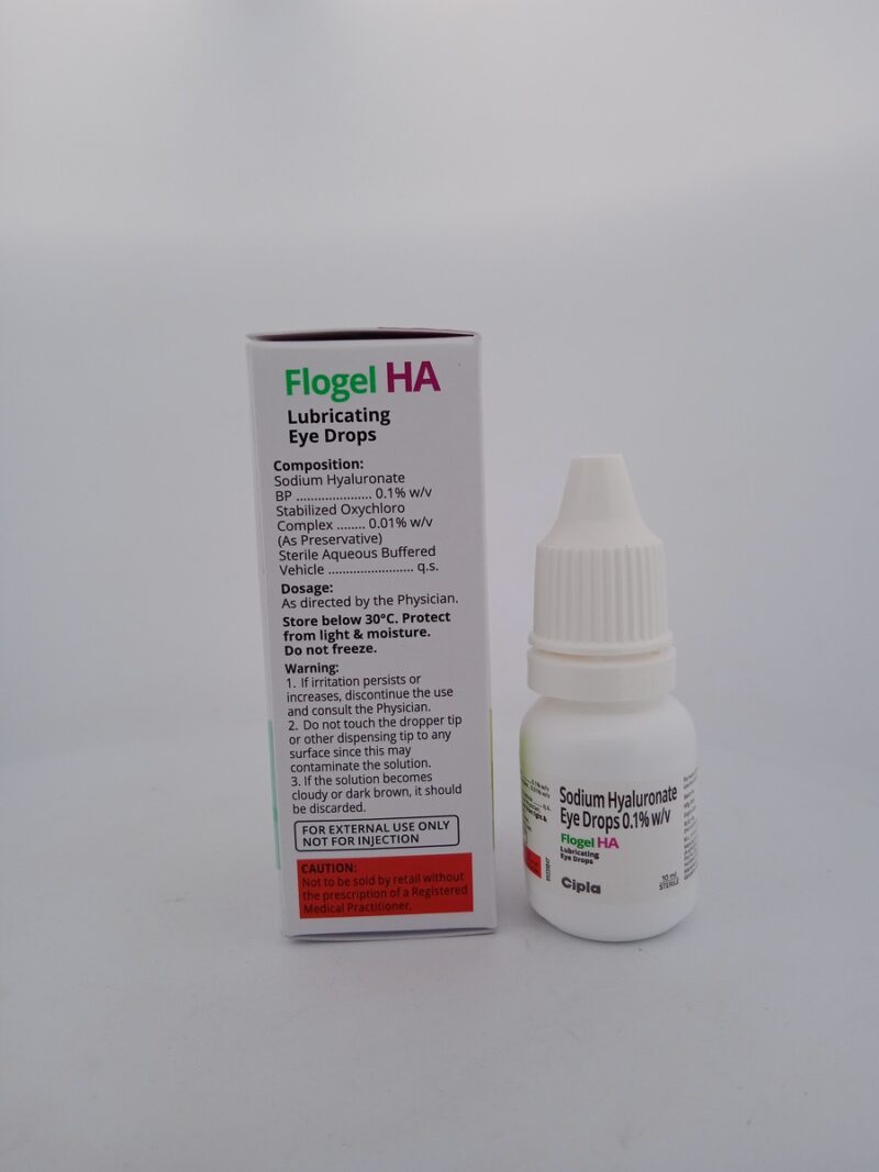 FLOGEL HA LUBRICATING EYE DROPS - 1 BOTTLE OF 10ML - Image 4