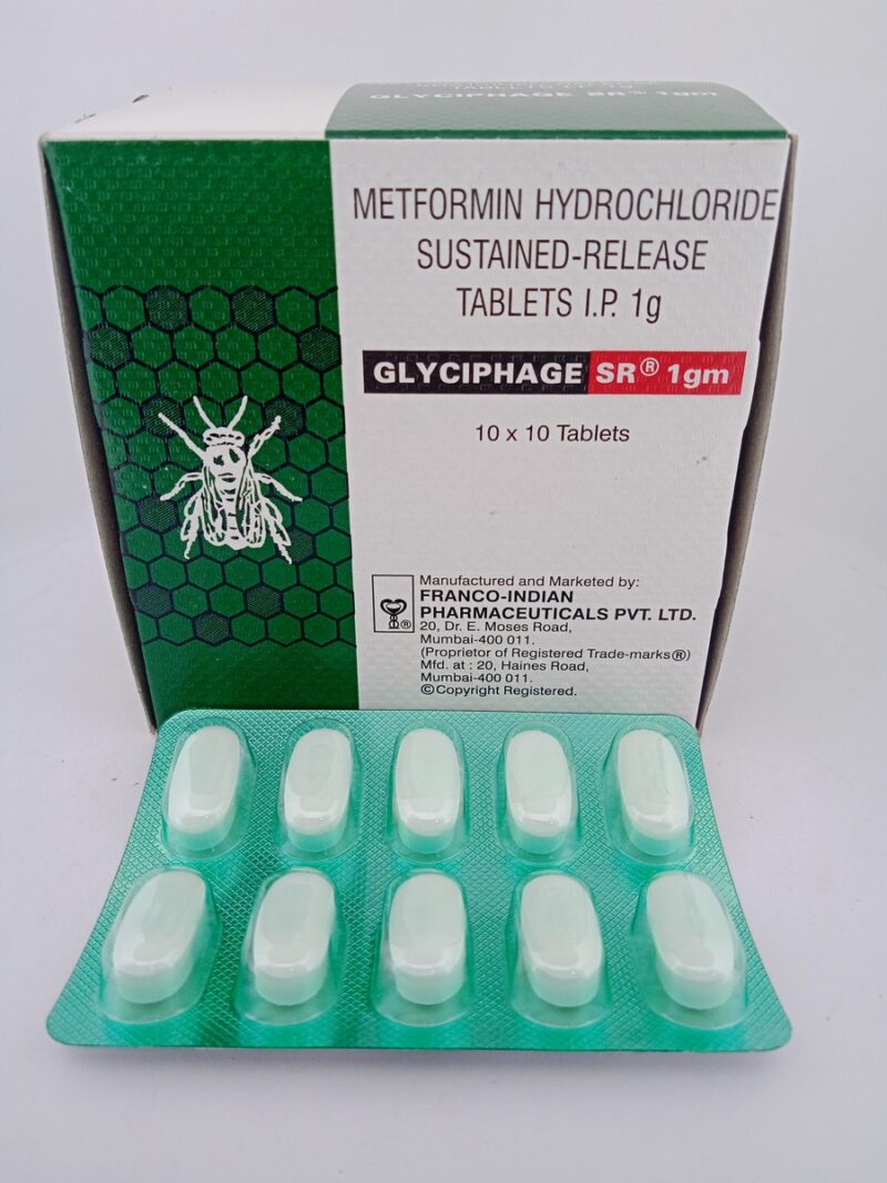 GLYCIPHAGE SR 1000 MG - 10 TABLETS - Image 4