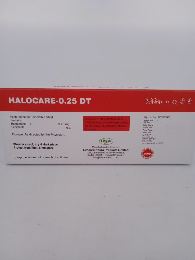 HALOCARE 0.25 DT - 10 TABLETS - Image 4