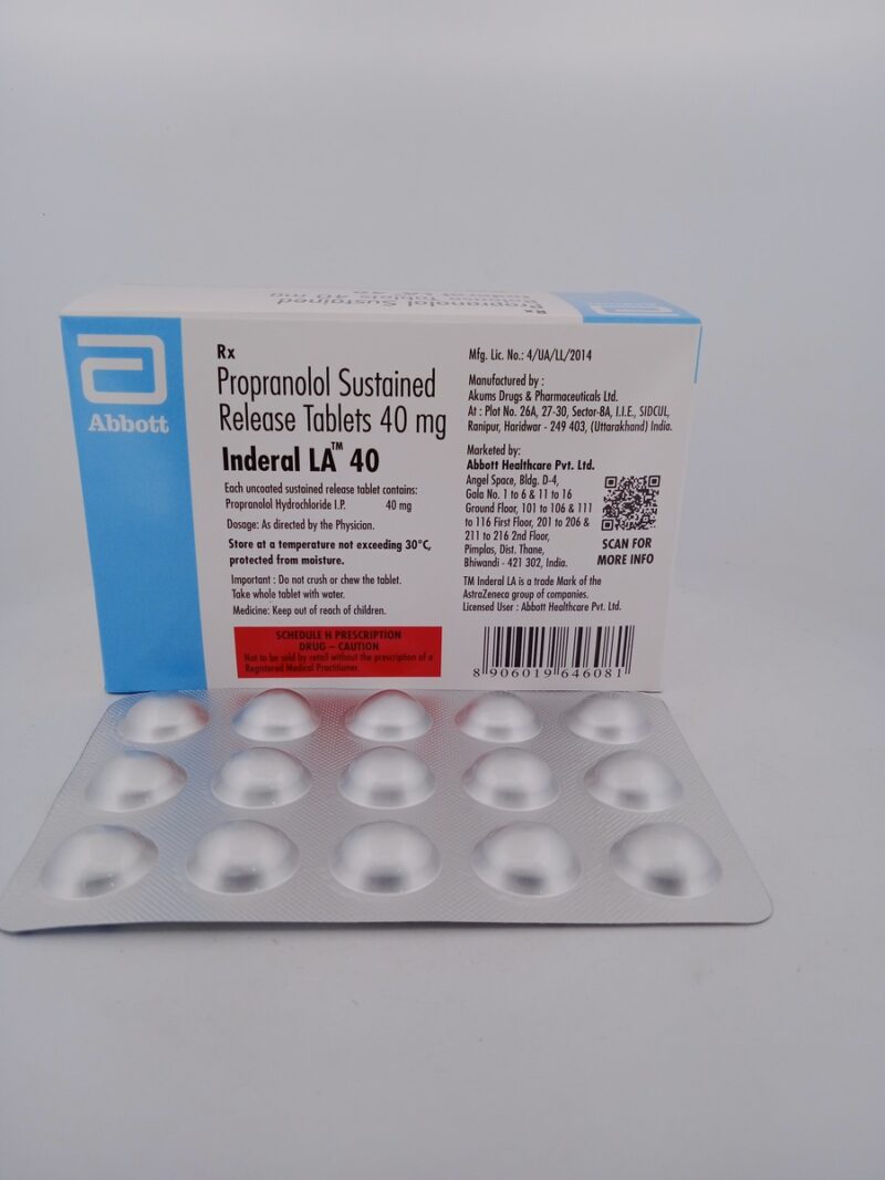 INDERAL LA 40 MG - 15 TABLETS - Image 4