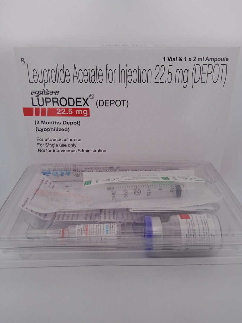 LUPRODEX DEPOT 22.5 MG - 1 VIAL AND 1 AMPOULE OF 2ML - Image 2