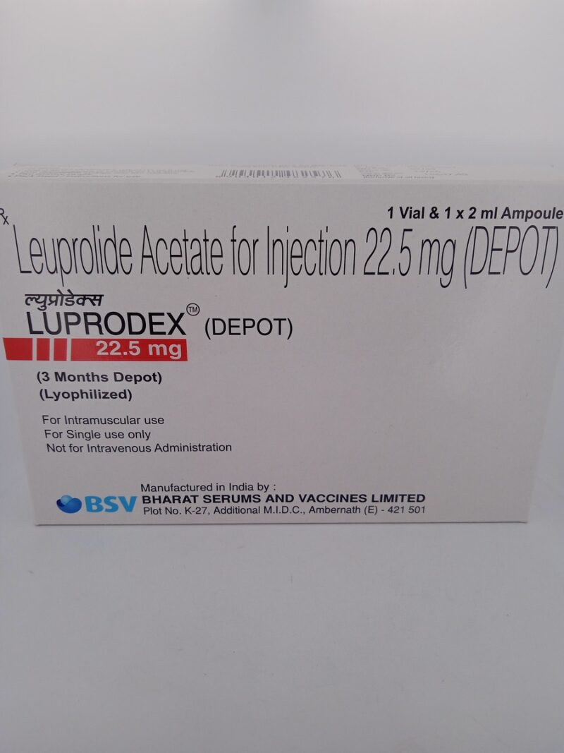 LUPRODEX DEPOT 22.5 MG - 1 VIAL AND 1 AMPOULE OF 2ML