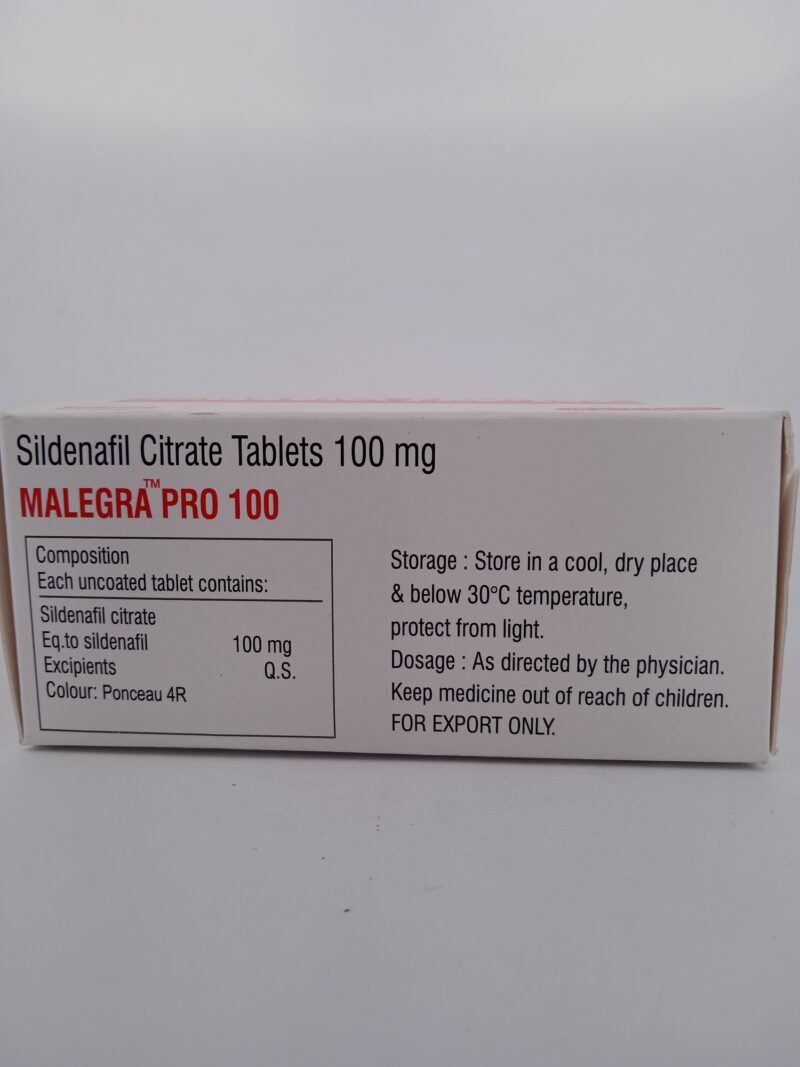 MALEGRA PRO 100 MG - 10 TABLETS - Image 4