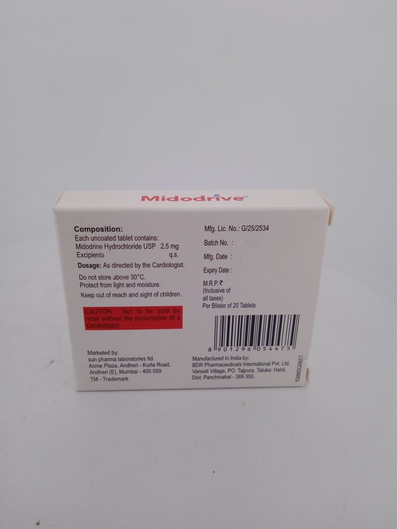 MIDODRIVE 2.5 MG - 20 TABLET - Image 4