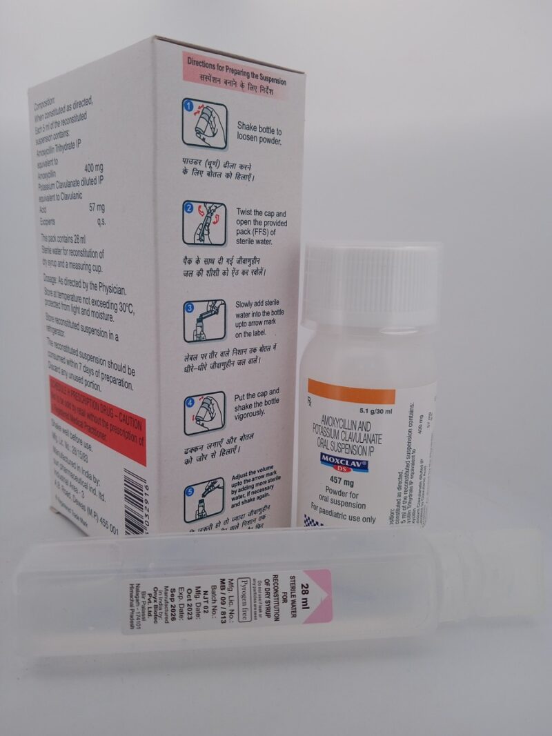 MOXCLAV DS 457 MG - 1 BOTTLE OF 5.1g/30ML - Image 3