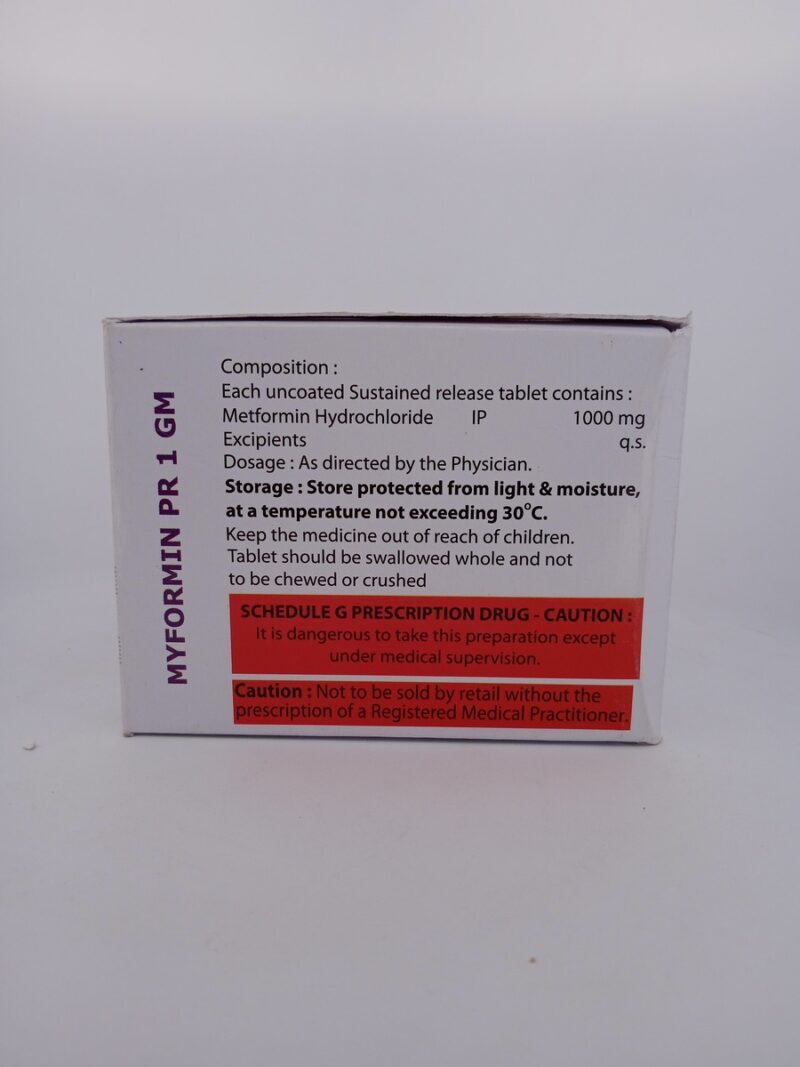 MYFORMIN PR 1 GM - 10 TABLET - Image 4