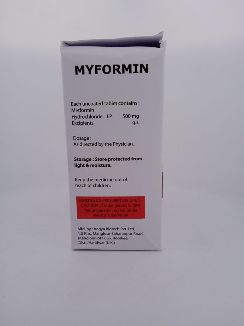 MYFORMIN 500 MG - 10 TABLETS - Image 4