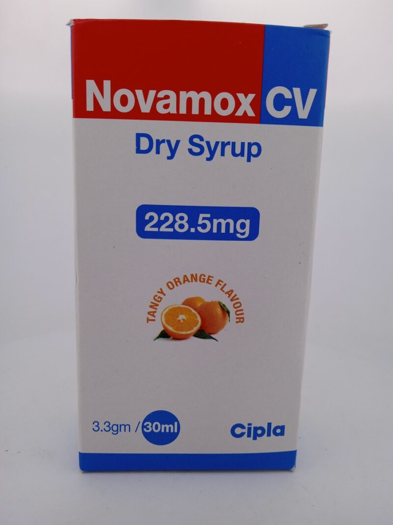 NOVAMOX CV DRY SYRUP 228.5 MG - 1 BOTTLE OF 3.3g/30ML