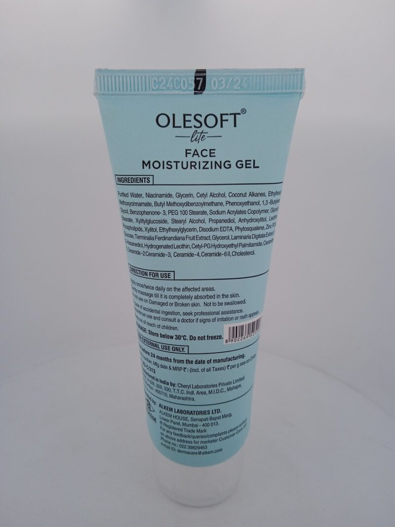 OLESOFT LITE FACE MOISTURIZING GEL - 1 TUBE OF 50g - Image 2