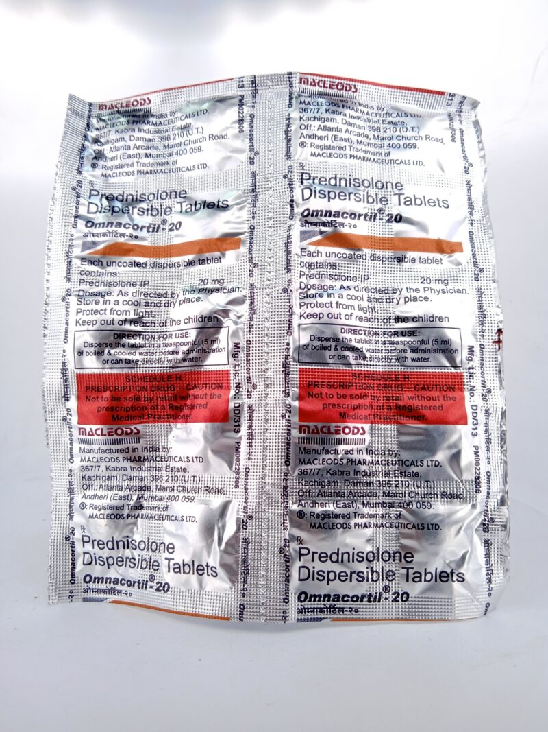 OMNACORTIL 20 MG - 10 TABLETS - Image 3