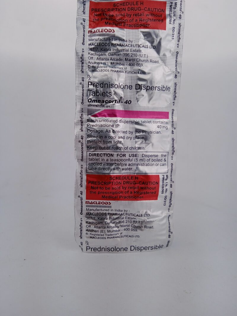 OMNACORTIL 40 MG - 10 TABLETS - Image 2