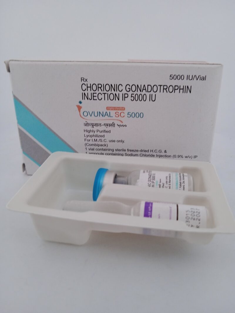 OVUNAL SC 5000IU - 1 VIAL + 1 AMPOULE - Image 2