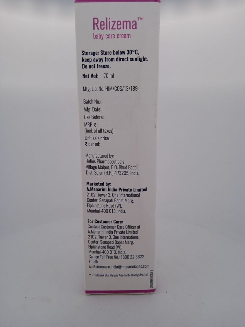 RELIZEMA BABY CARE CREAM - 1 TUBE OF 70ML - Image 4