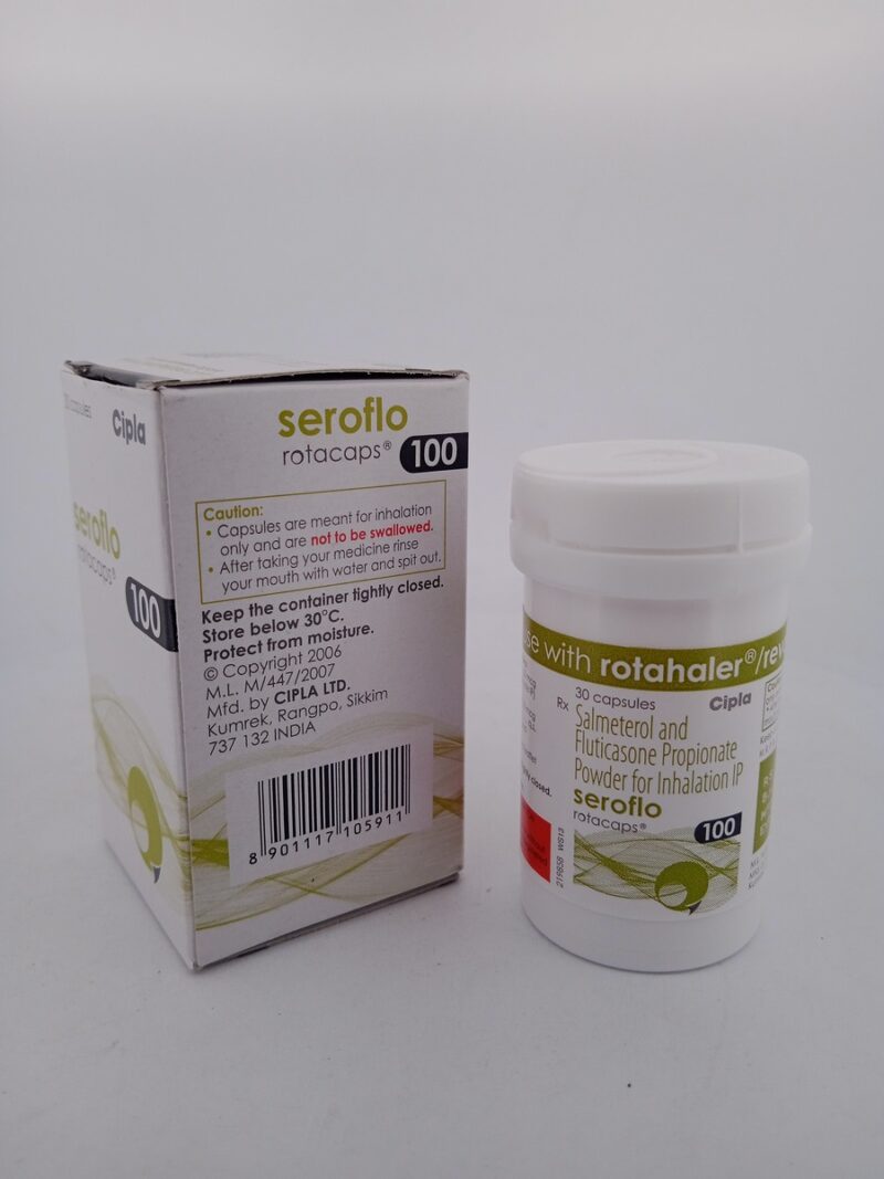 SEROFLO ROTACAPS 100 - 1 BOTTLE OF 30 CAPSULE - Image 3