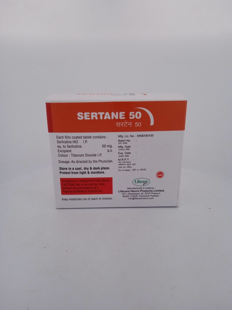 SERTANE 50 MG - 10 TABLETS - Image 4