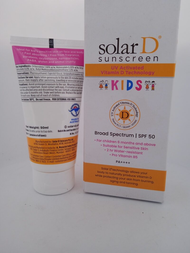 SOLAR D KIDS SUNSCREEN - 1 TUBE OF 50ML - Image 3