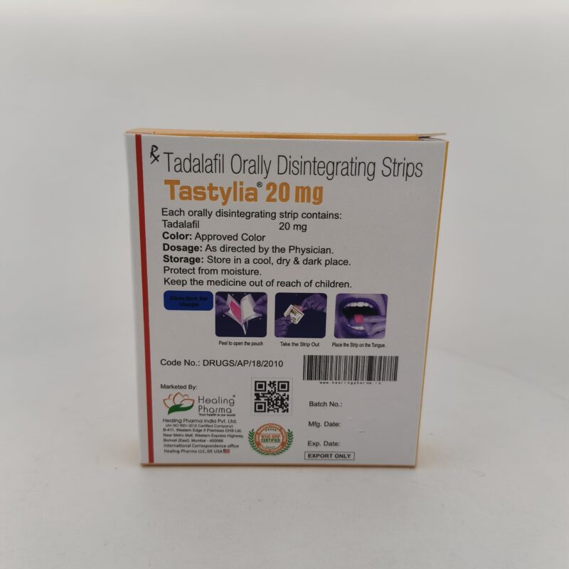 TASTYLIA 20 MG ORAL STRIPS – 10 DISINTEGRATING STRIPS - Image 3