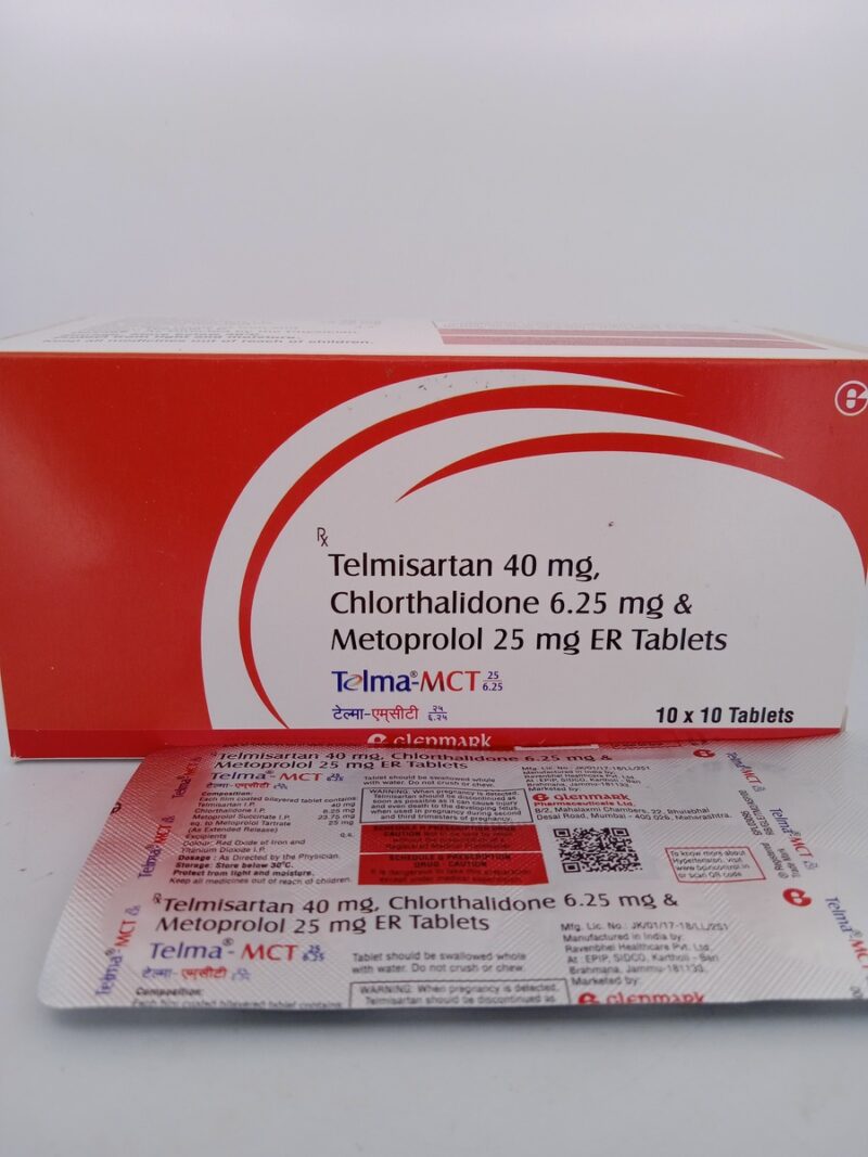 TELMA-MCT 25/6.25 - 10 TABLETS - Image 3