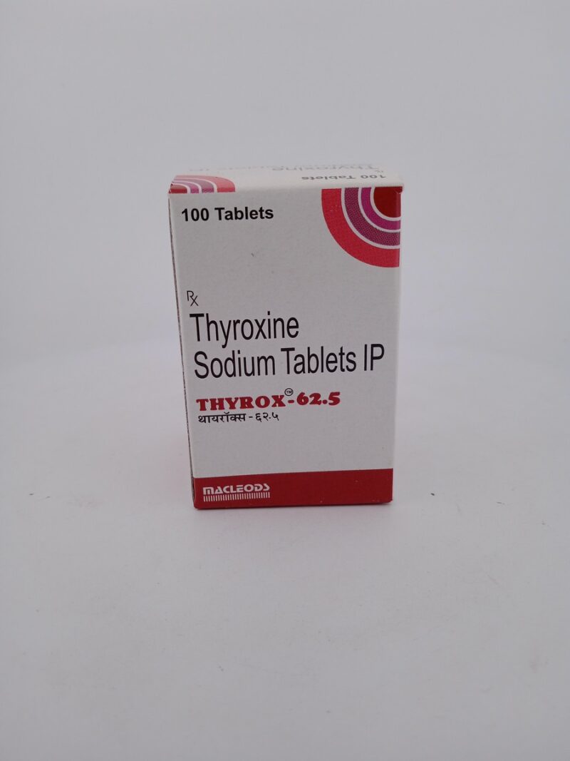 THYROX 62.5 MCG - 1 BOTTLE OF 100 TABLETS