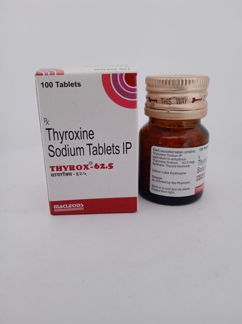 THYROX 62.5 MCG - 1 BOTTLE OF 100 TABLETS - Image 3