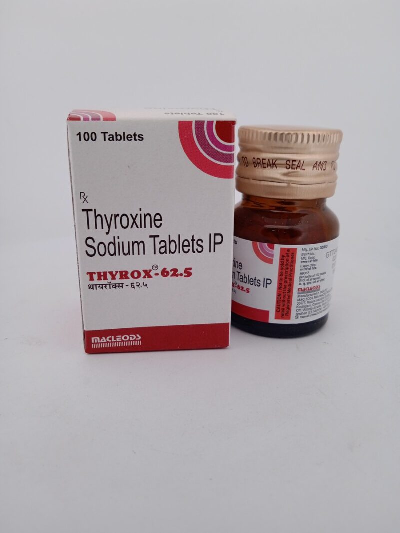 THYROX 62.5 MCG - 1 BOTTLE OF 100 TABLETS - Image 4