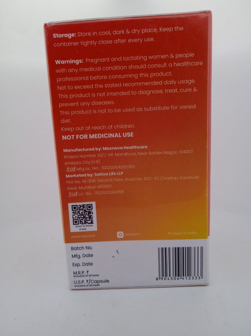 VESCA VITAMIN D3 - 60 CAPSULES - Image 3