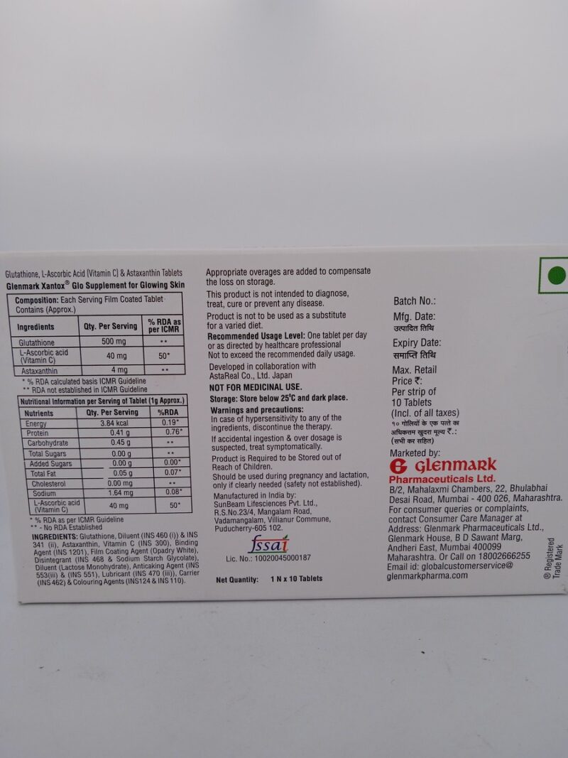 XANTOX GLO - 10 TABLETS - Image 4